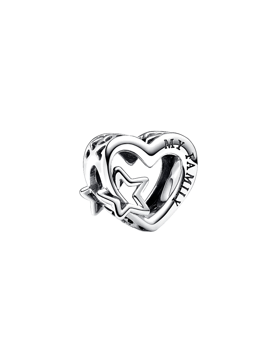 Pandora - Heart sterling silver charm - hengiskraut - no color - 1