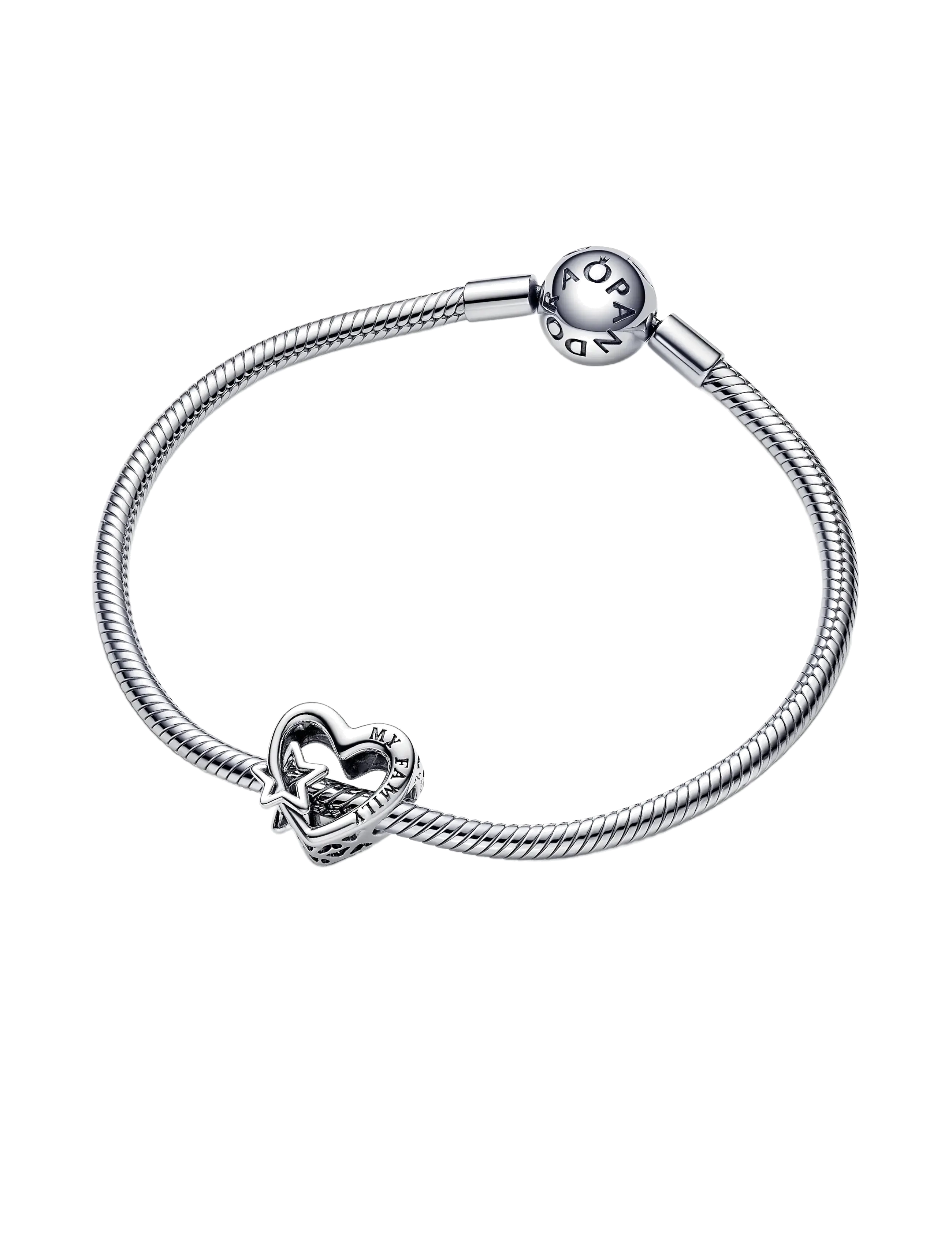 Pandora - Heart sterling silver charm - pendants - no color - 2