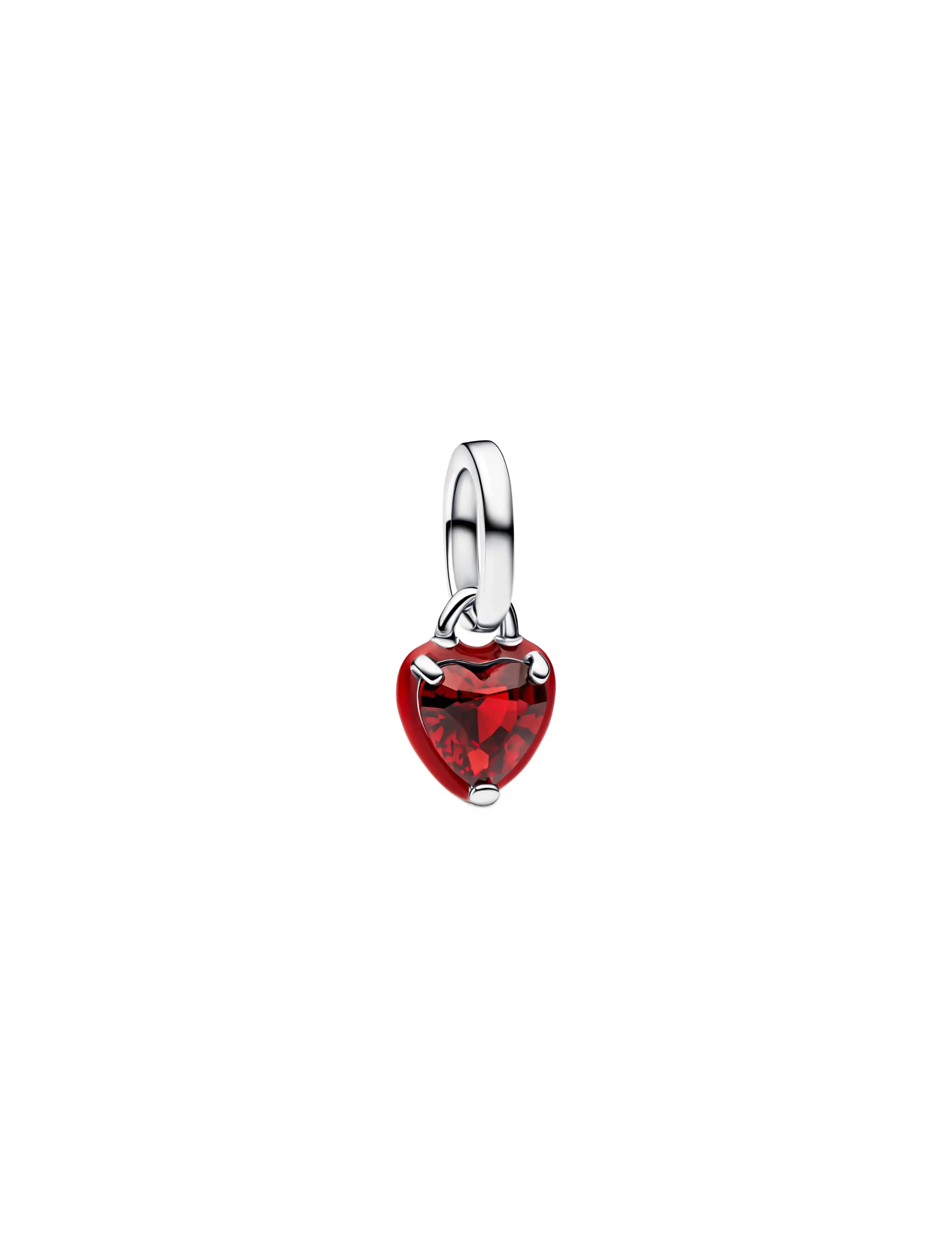 Pandora Red Chakra Heart Mini Dangle Charm - Pandora - RED / red