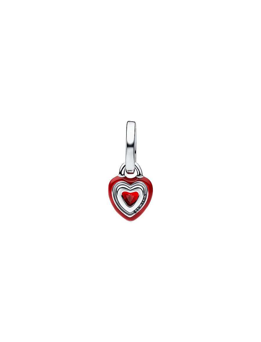 Pandora - Red Chakra Heart Mini Dangle Charm - hangers - red - 2