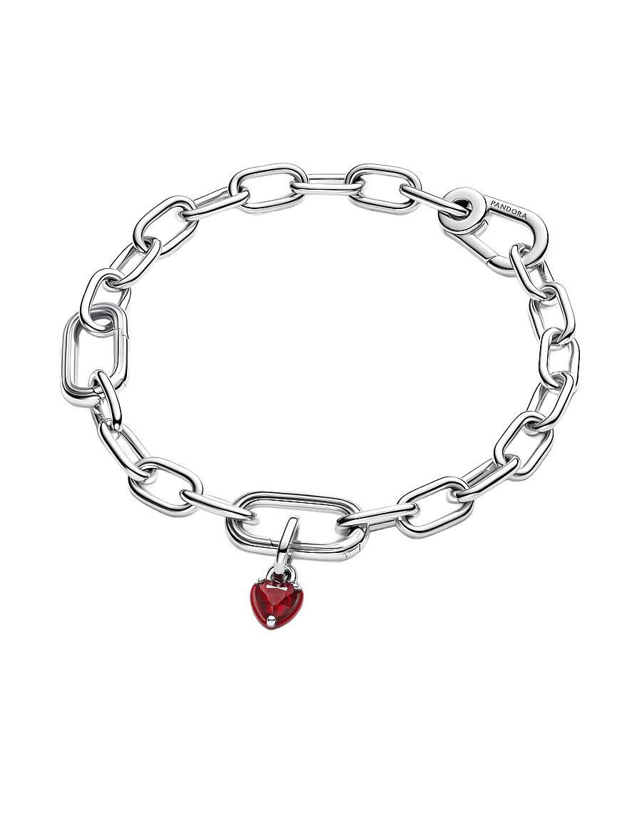 Pandora - Red Chakra Heart Mini Dangle Charm - hangers - red - 3