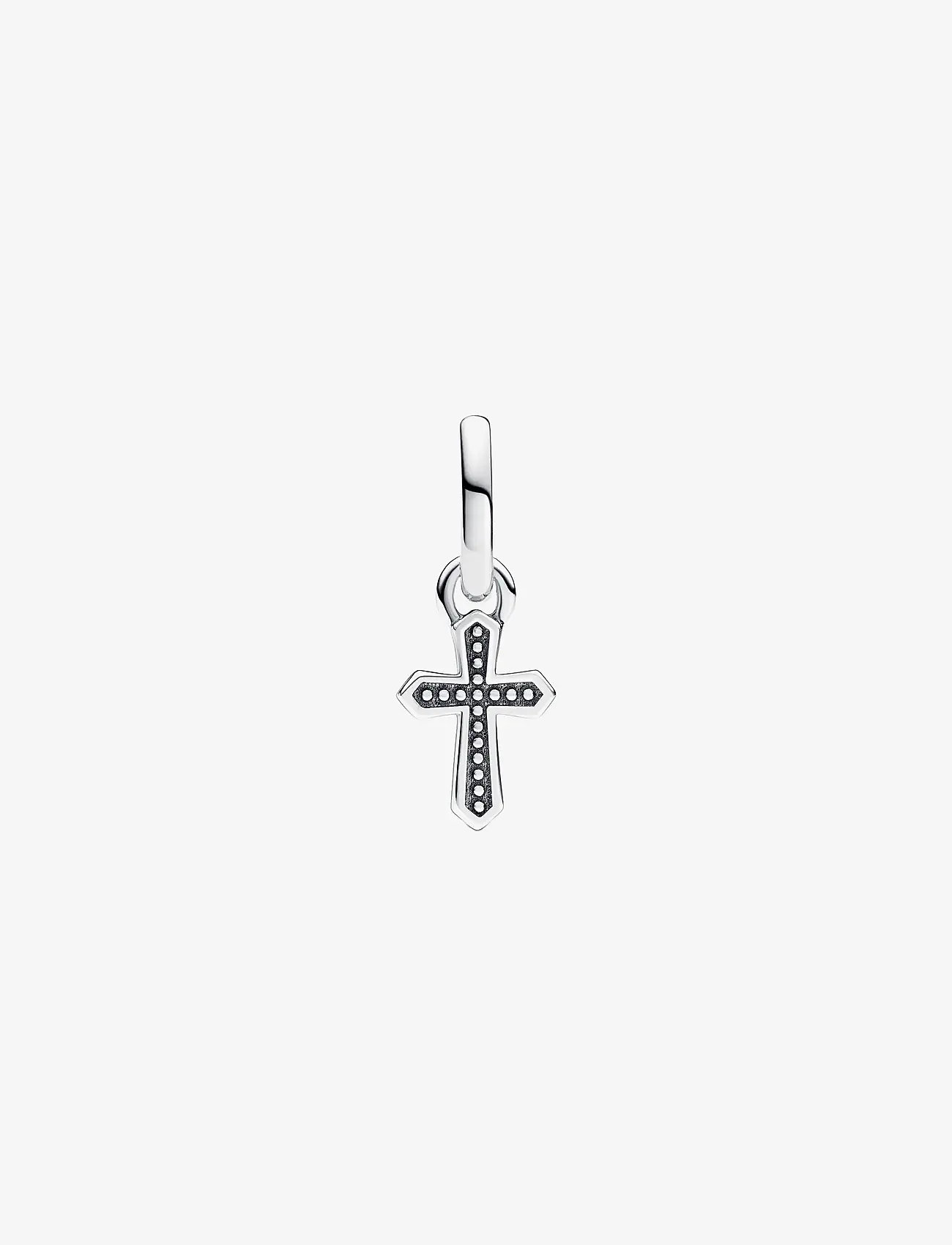 Pandora - Cross sterling silver mini dangle with clear cubic zirconia - vedhæng - clear - 1
