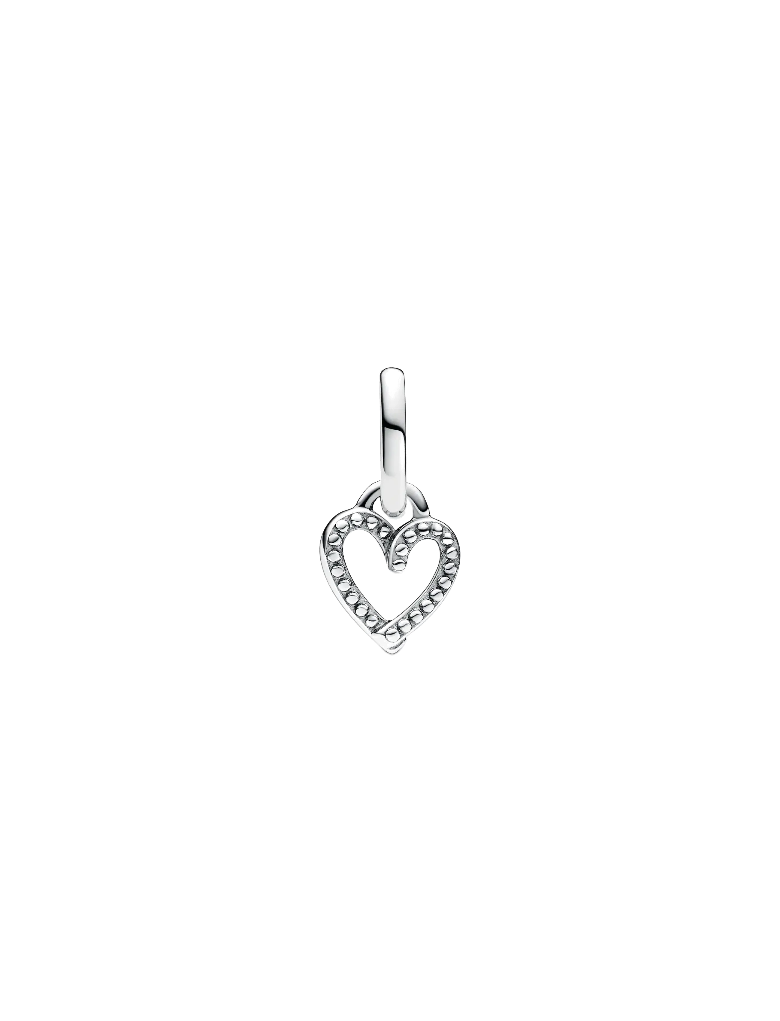 Pandora - Heart sterling silver mini dangle - vedhæng - no color - 1