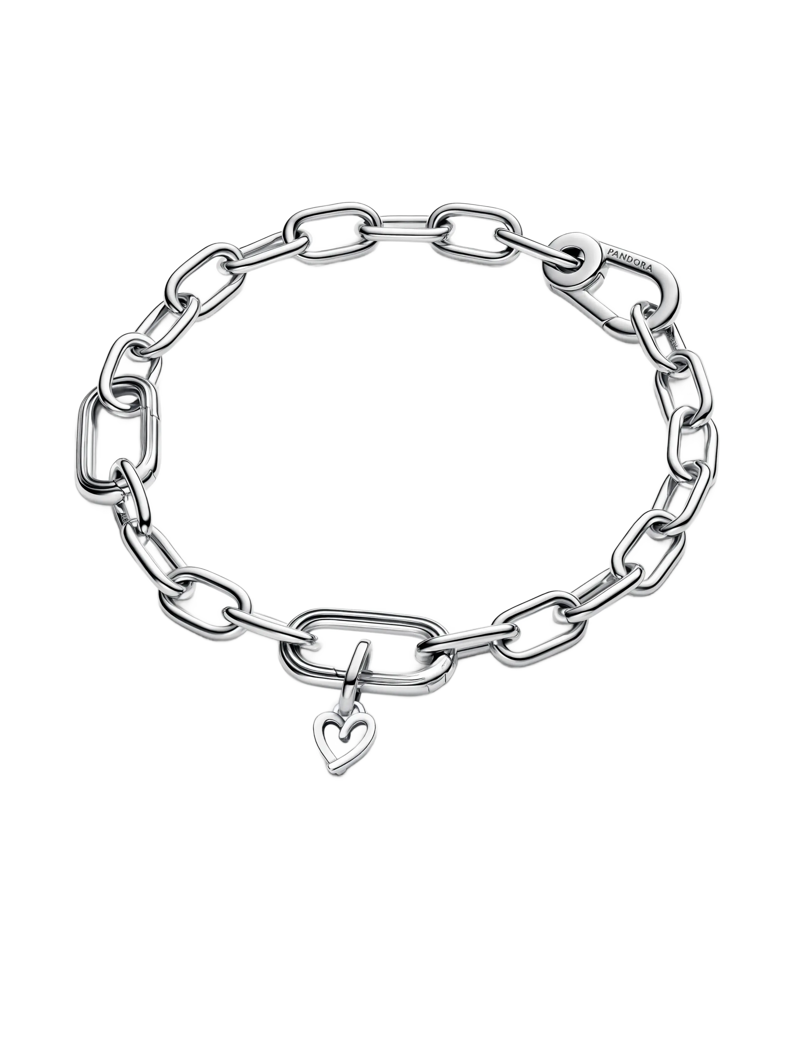 Pandora - Heart sterling silver mini dangle - vedhæng - no color - 2