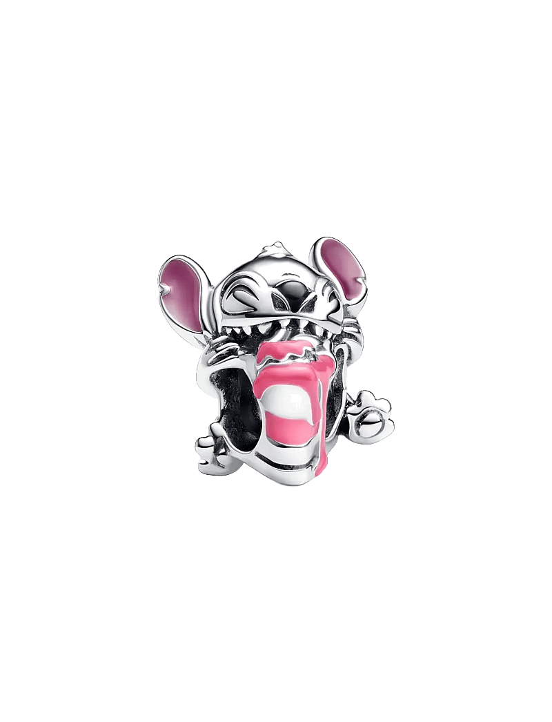 Pandora - Disney Stitch birthday cake sterling silver charm with pink, purple, blue and black enamel - anhänger - purple - 1