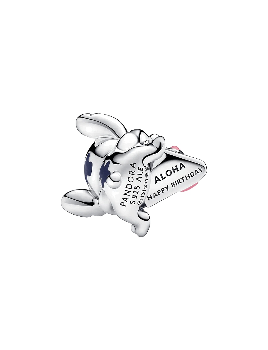 Pandora - Disney Stitch birthday cake sterling silver charm with pink, purple, blue and black enamel - pendentifs - purple - 3