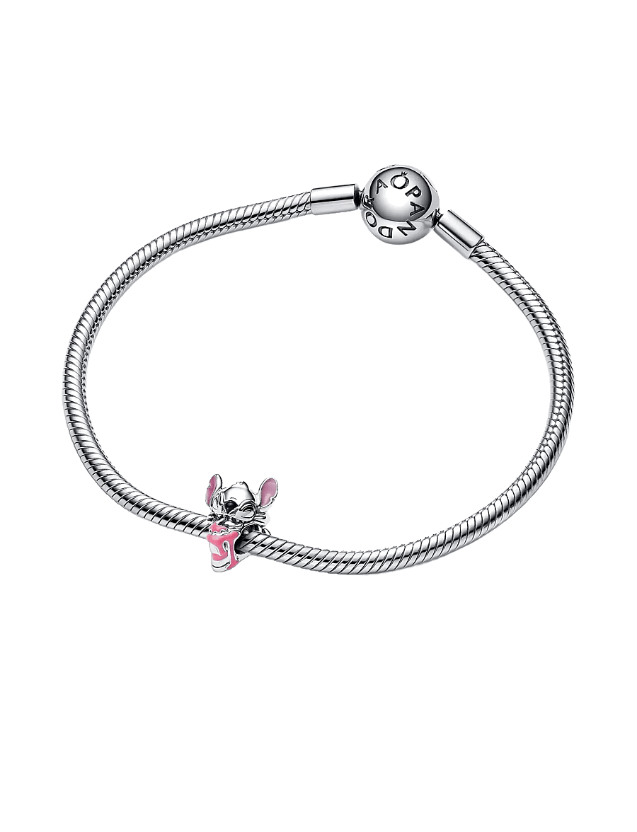 Pandora - Disney Stitch birthday cake sterling silver charm with pink, purple, blue and black enamel - pendentifs - purple - 4