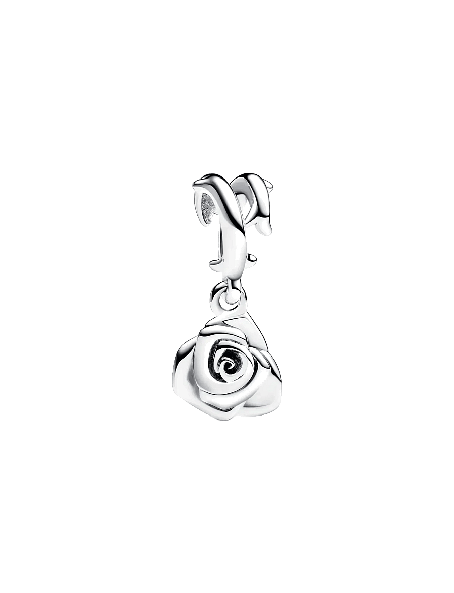 Pandora - Rose sterling silver dangle - hangers - no color - 1