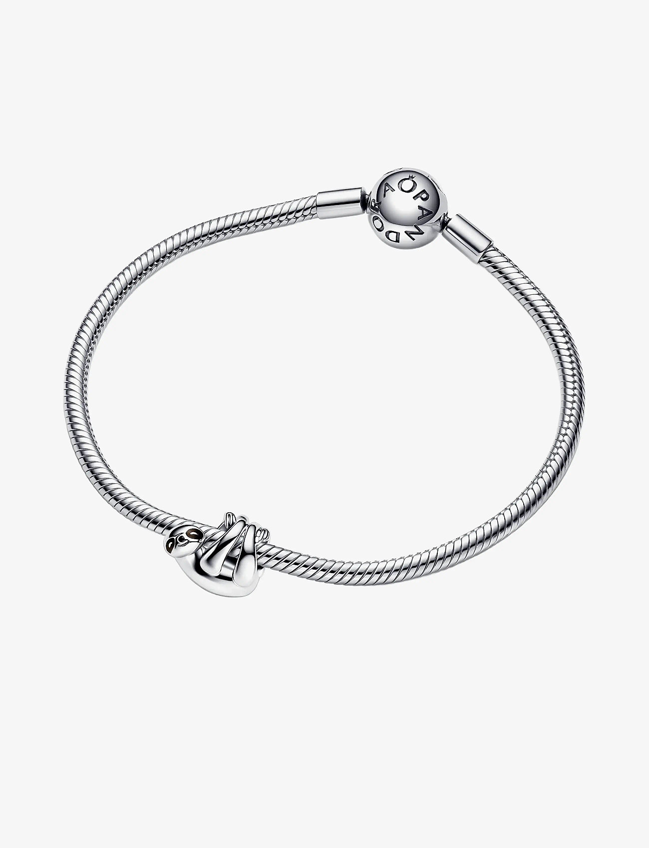 Pandora - Sloth sterling silver charm with brown and black enamel - anhänger - black - 3