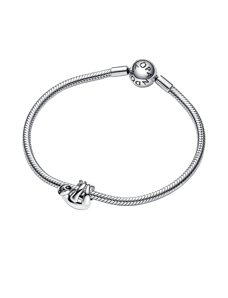 Pandora - Sloth sterling silver charm with brown and black enamel - anhänger - black - 3