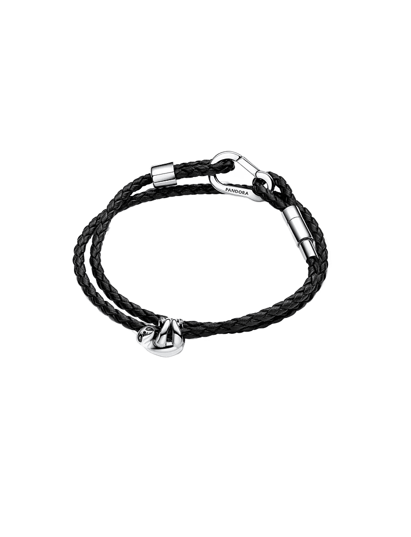 Pandora - Sloth sterling silver charm with brown and black enamel - anhänger - black - 4