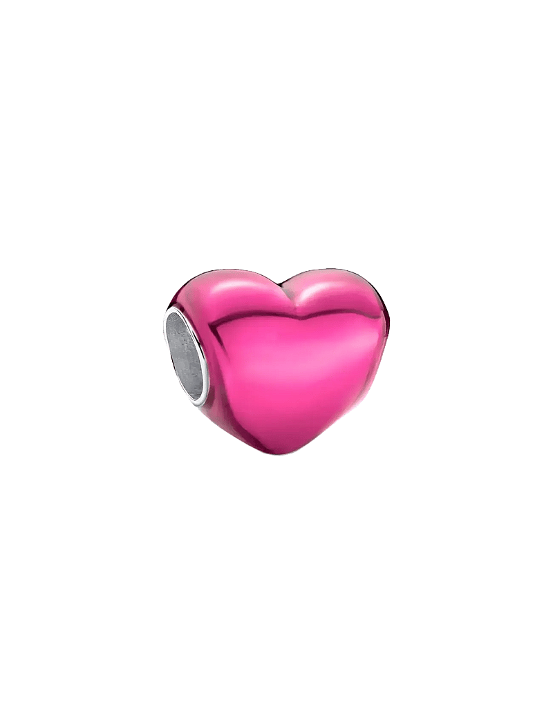 Pandora - Heart sterling silver charm with transparent pink enamel - riipukset - pink - 1