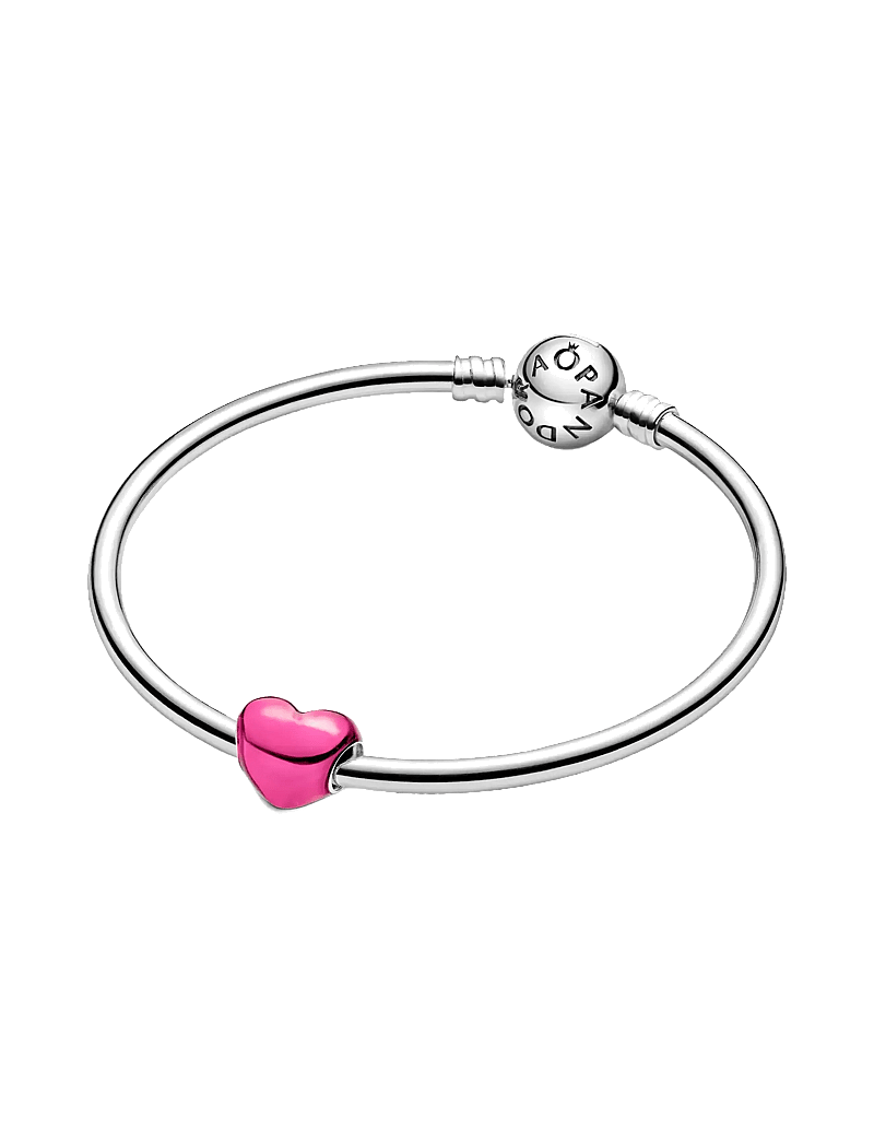 Pandora - Heart sterling silver charm with transparent pink enamel - riipukset - pink - 2
