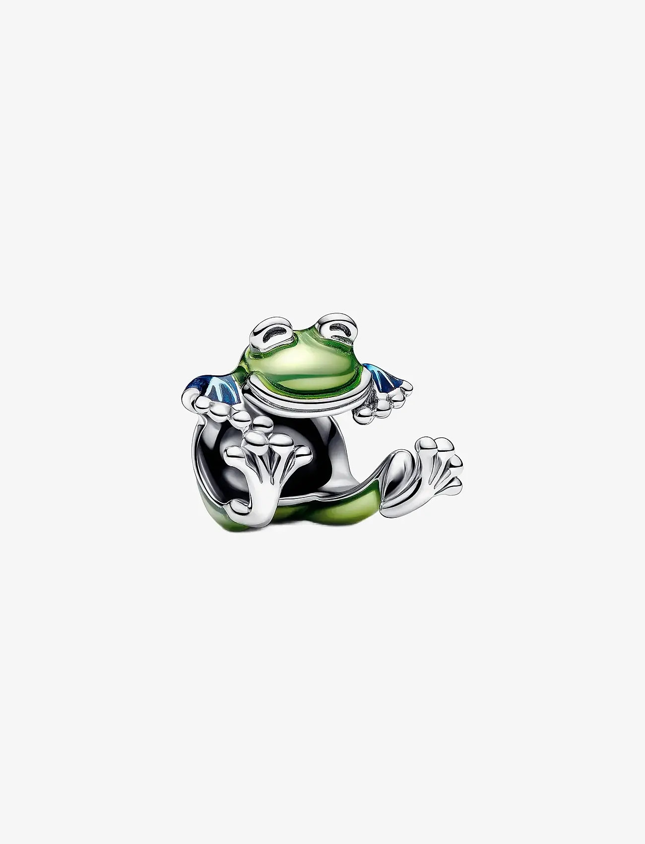 Pandora - Frog sterling silver charm with transparent blue and green enamel - anhänger - green - 1