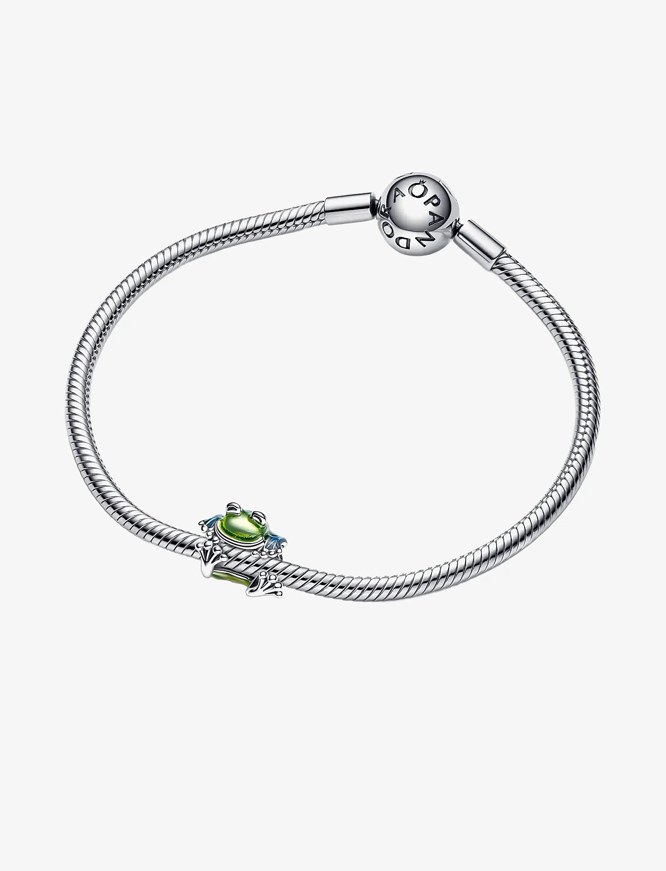 Pandora - Frog sterling silver charm with transparent blue and green enamel - anhänger - green - 2