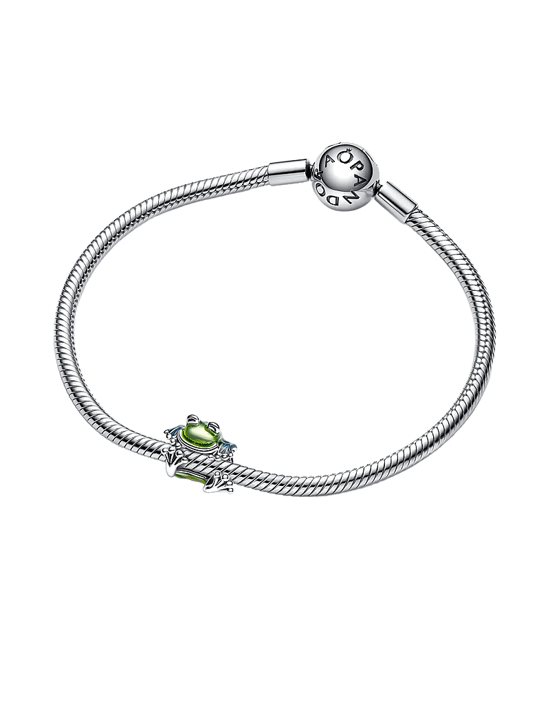 Pandora - Frog sterling silver charm with transparent blue and green enamel - anhänger - green - 2