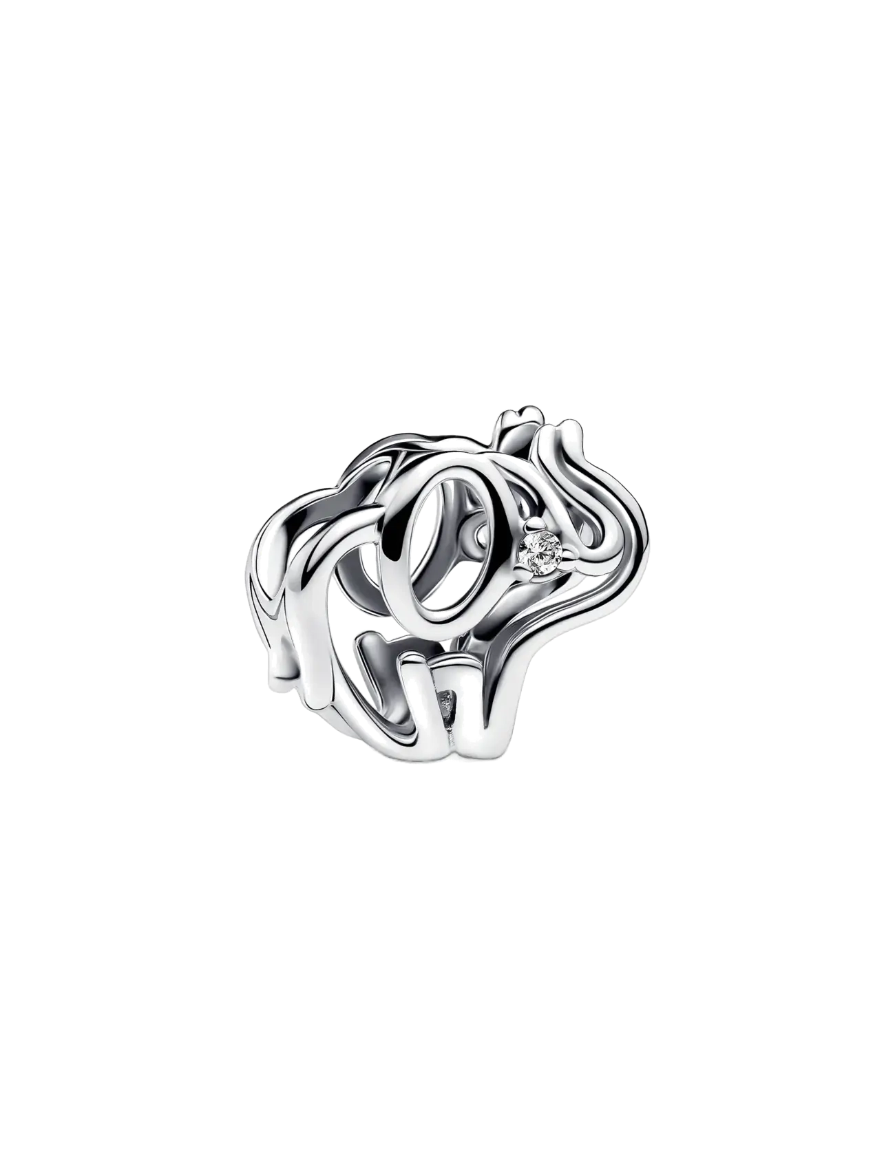 Pandora Elephant sterling silver charm with clear cubic zirconia - Charms - CLEAR / undefined