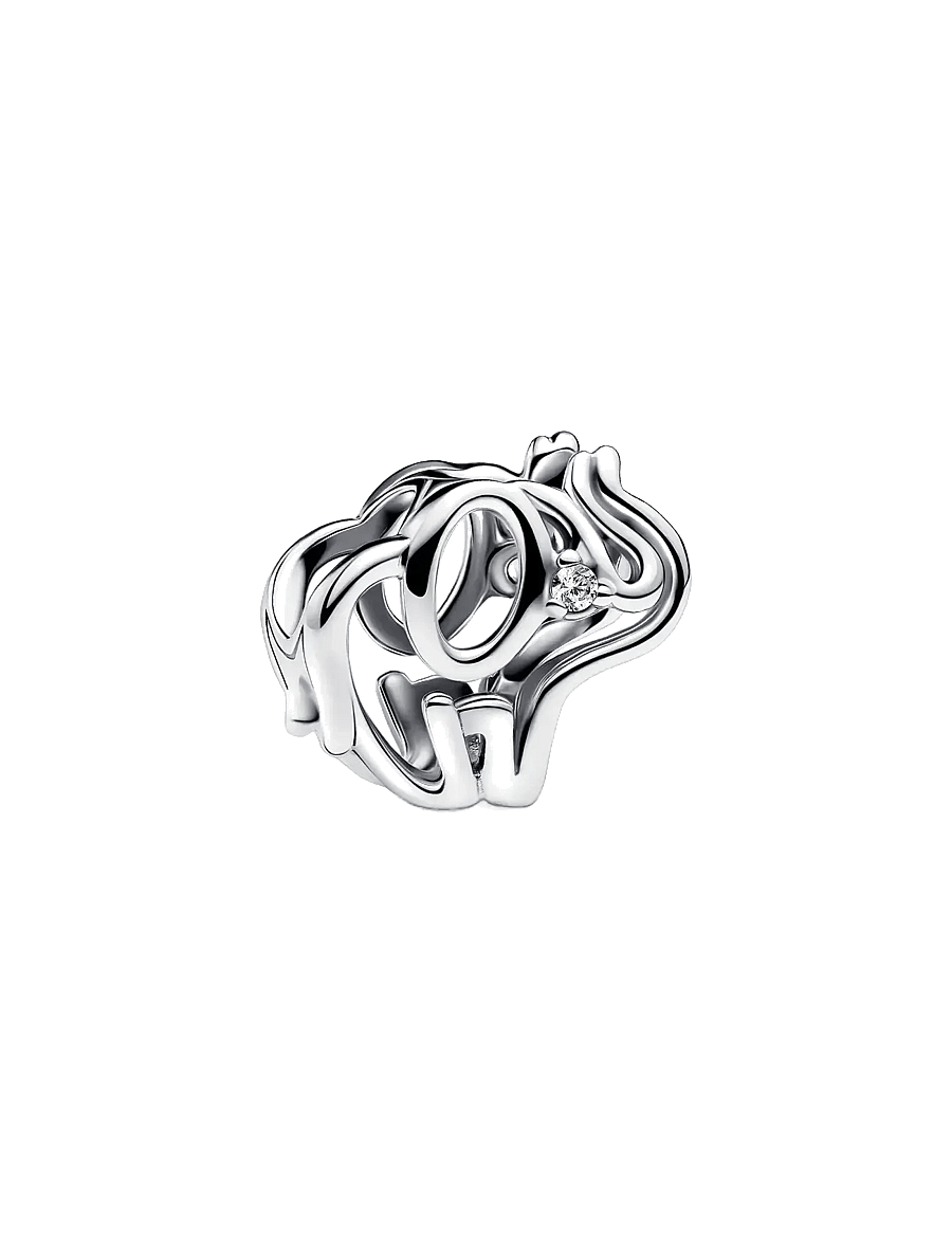 Pandora - Elephant sterling silver charm with clear cubic zirconia - anhänger - clear - 1