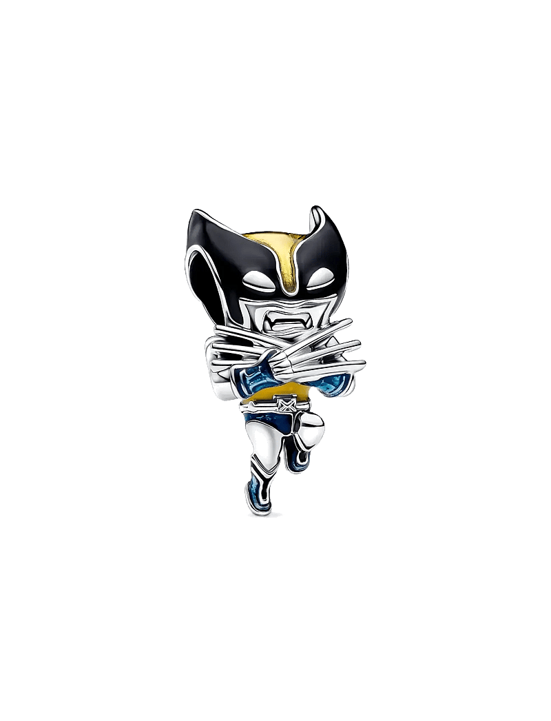 Pandora - Marvel Wolverine sterling silver charm with black, yellow and blue enamel - hängen & berlocker - multicolor - 1