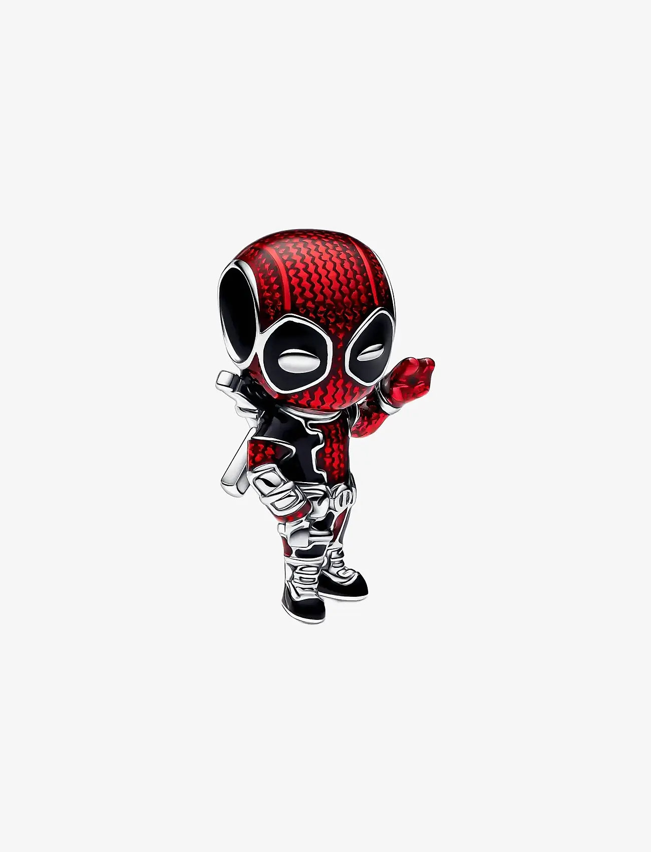 Pandora - Marvel Deadpool sterling silver charm with red and black enamel - vedhæng - red - 1