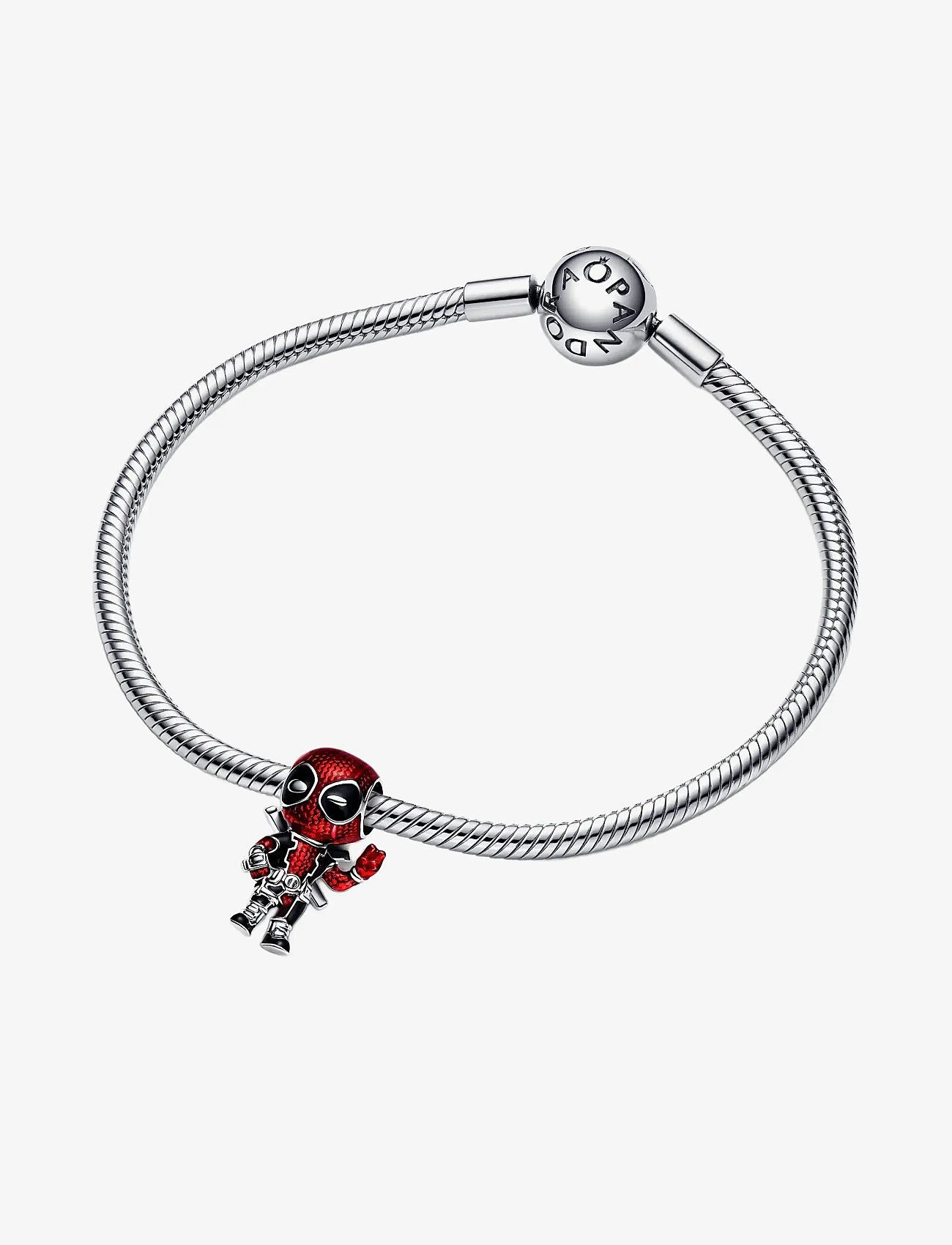 Pandora - Marvel Deadpool sterling silver charm with red and black enamel - vedhæng - red - 2