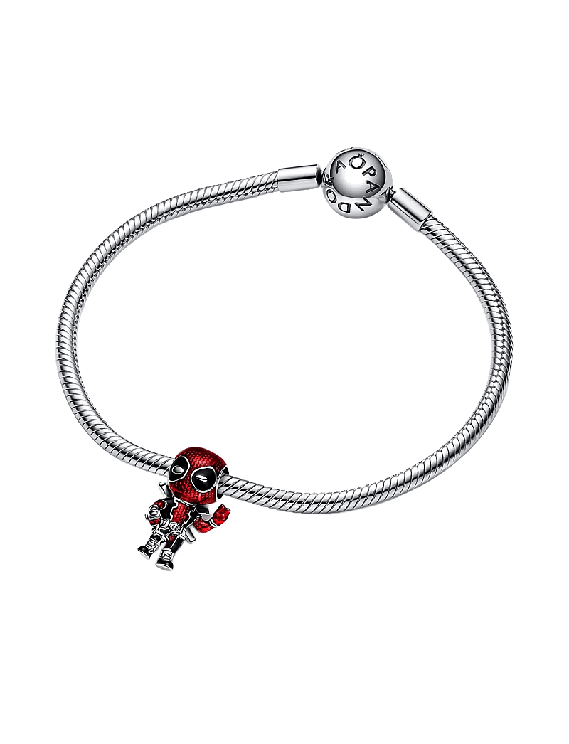 Pandora - Marvel Deadpool sterling silver charm with red and black enamel - hängen & berlocker - red - 2