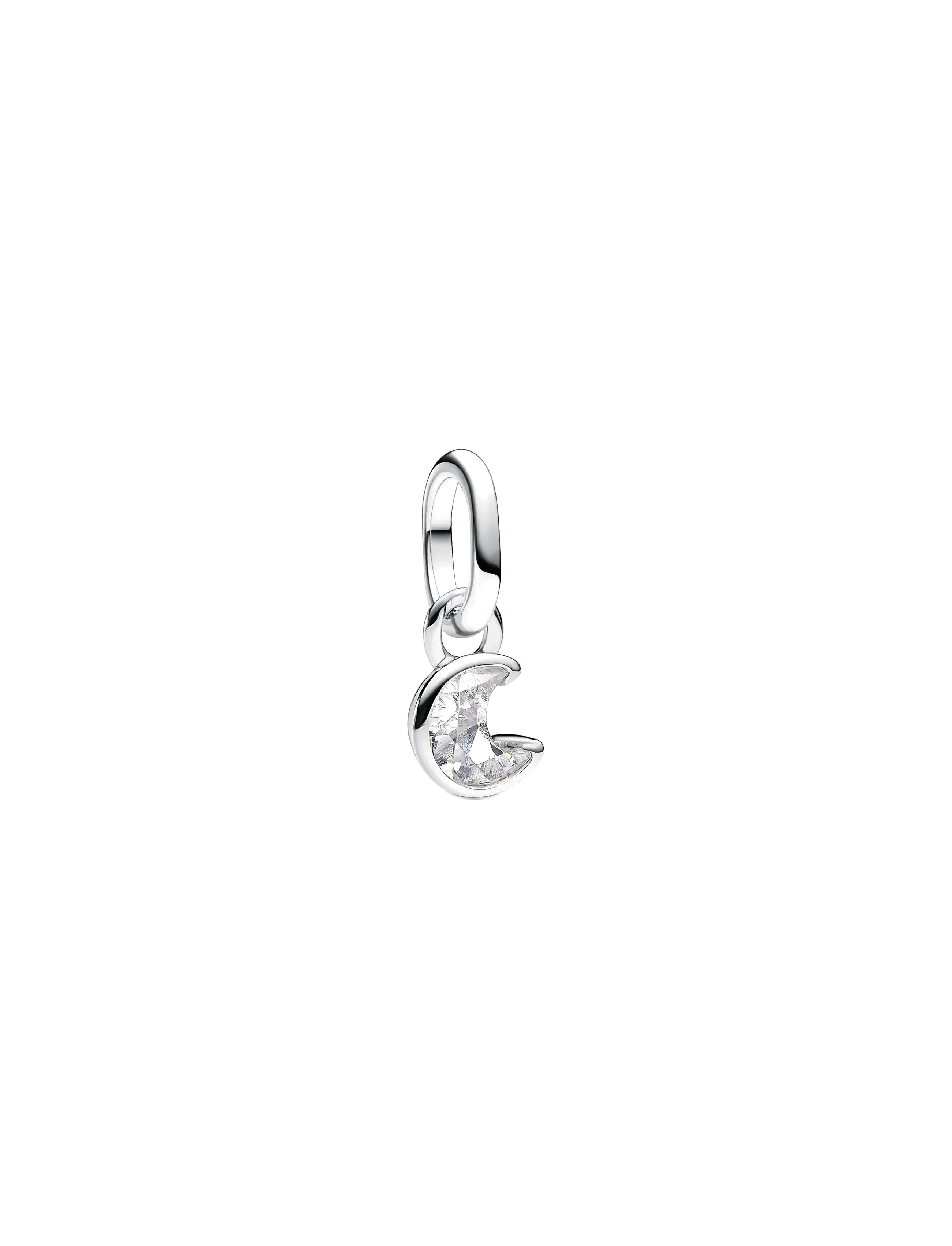 Pandora Moon sterling silver mini dangle with clear cubic zirconia - Charms - CLEAR / undefined