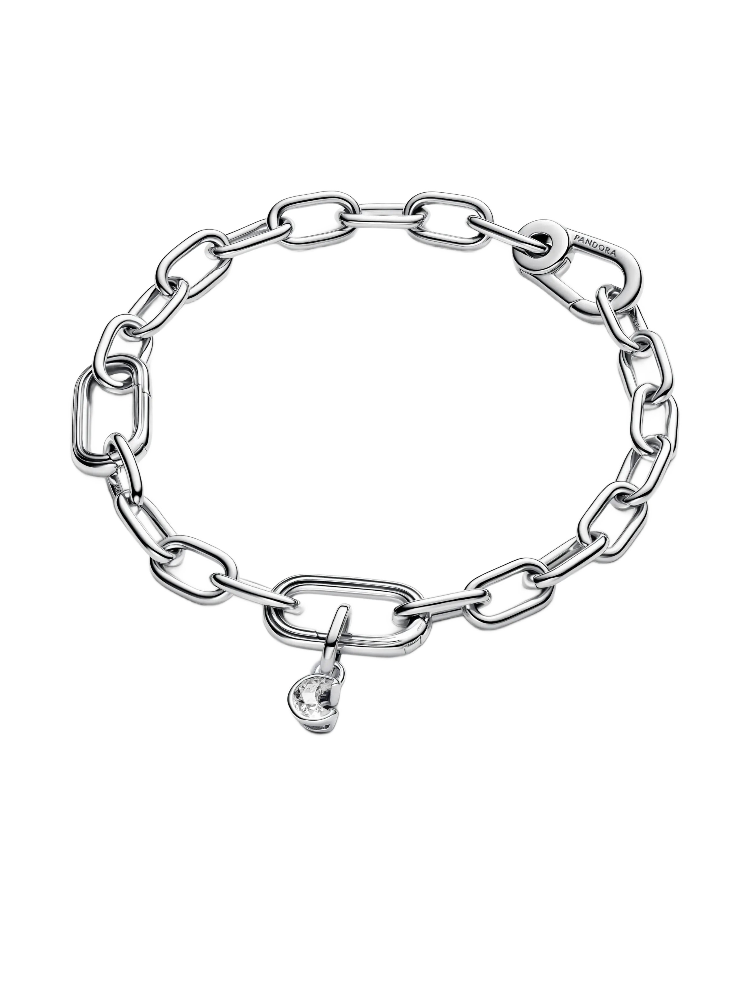 Pandora - Moon sterling silver mini dangle with clear cubic zirconia - anhänger - clear - 2