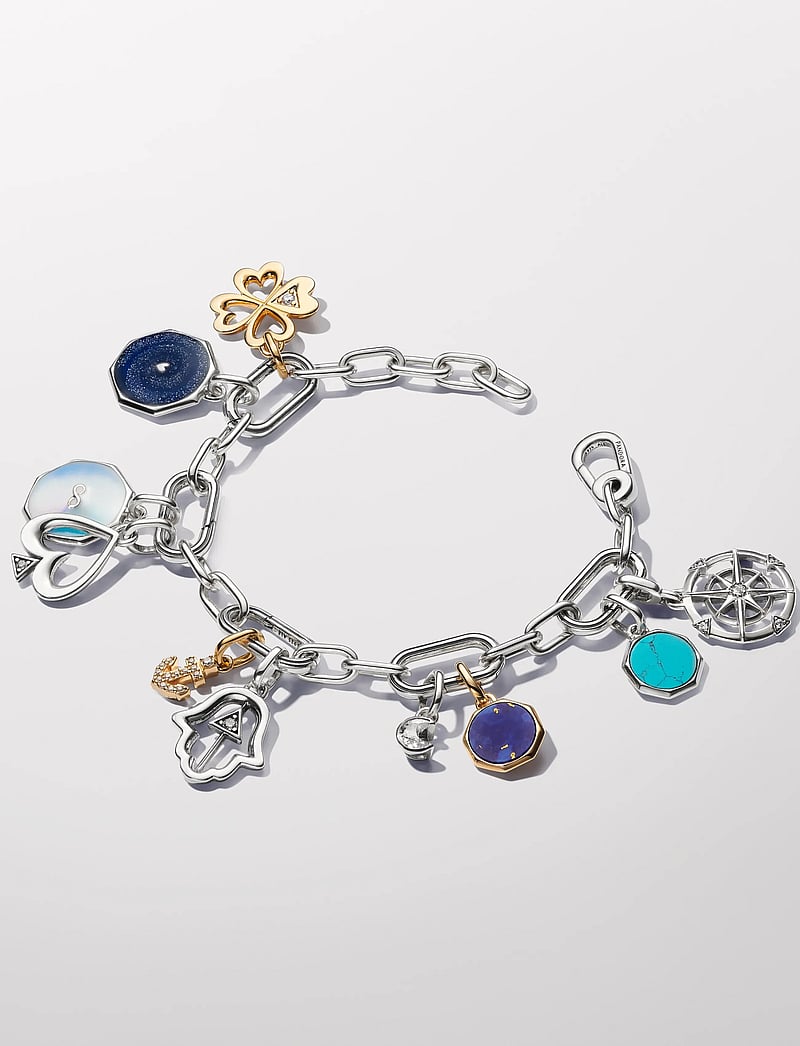 Pandora - Moon sterling silver mini dangle with clear cubic zirconia - hängen & berlocker - clear - 3