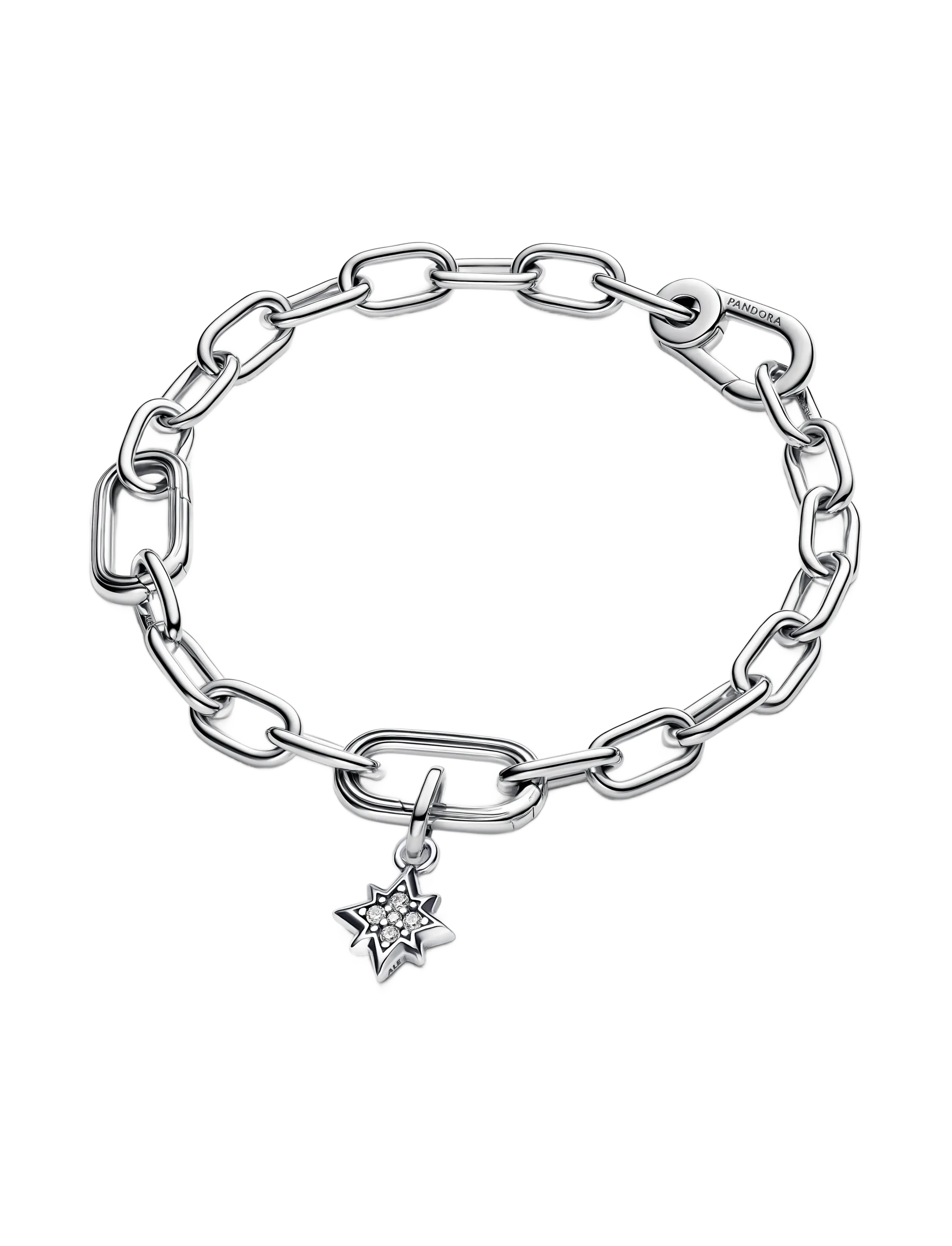 Pandora - Star sterling silver mini dangle with clear cubic zirconia - hengiskraut - clear - 3