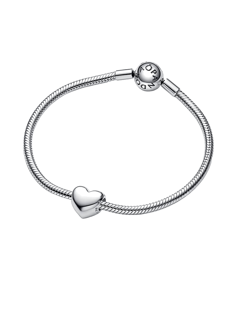 Pandora - Engravable medium heart sterling silver charm - anhänger - no color - 2