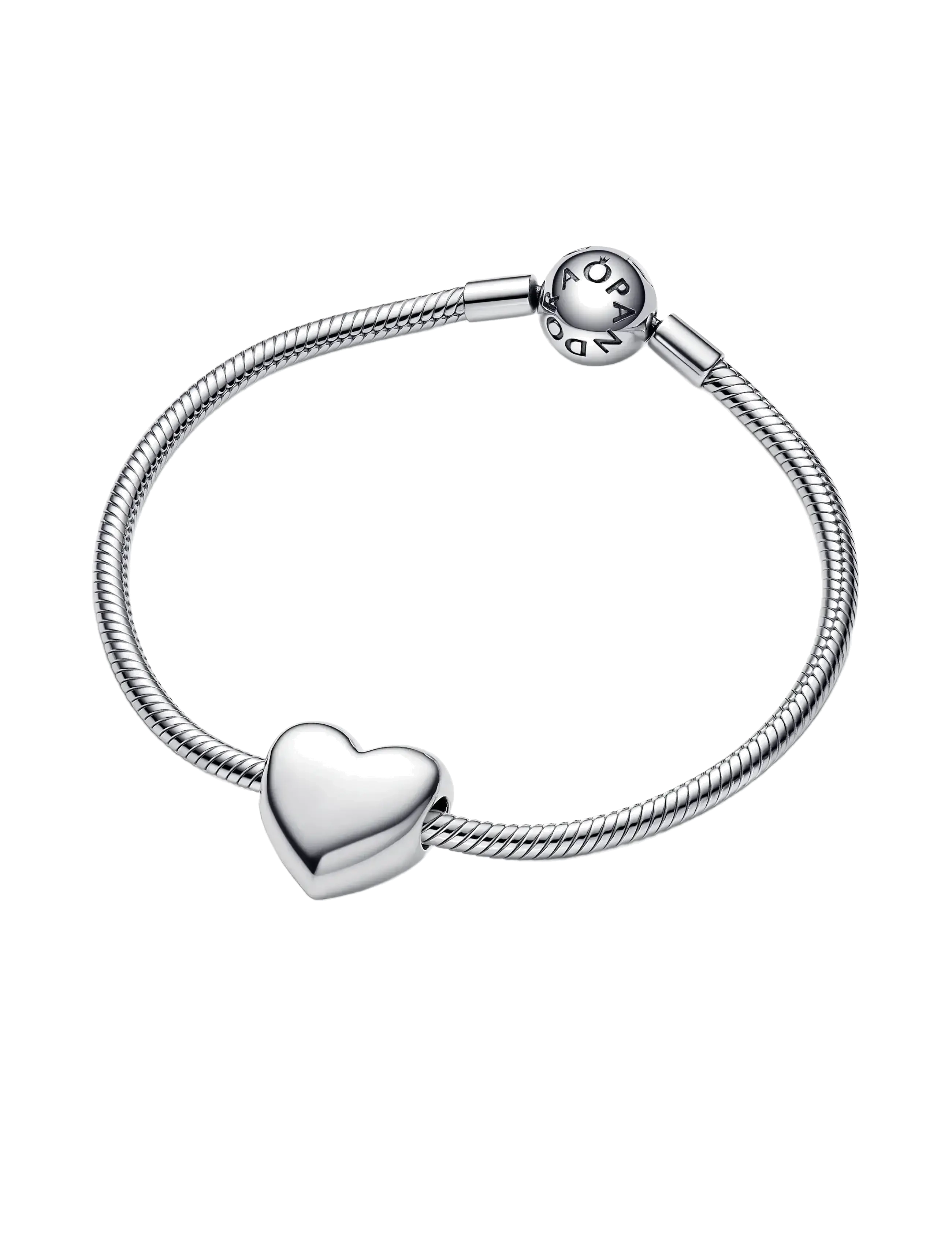 Pandora - Engravable large heart sterling silver charm - anhänger - no color - 2