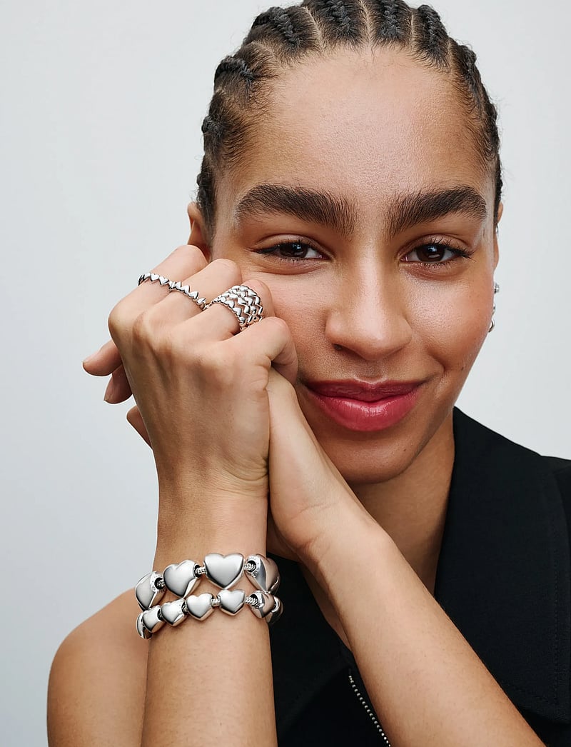 Pandora - Engravable large heart sterling silver charm - ripatsid - no color - 3