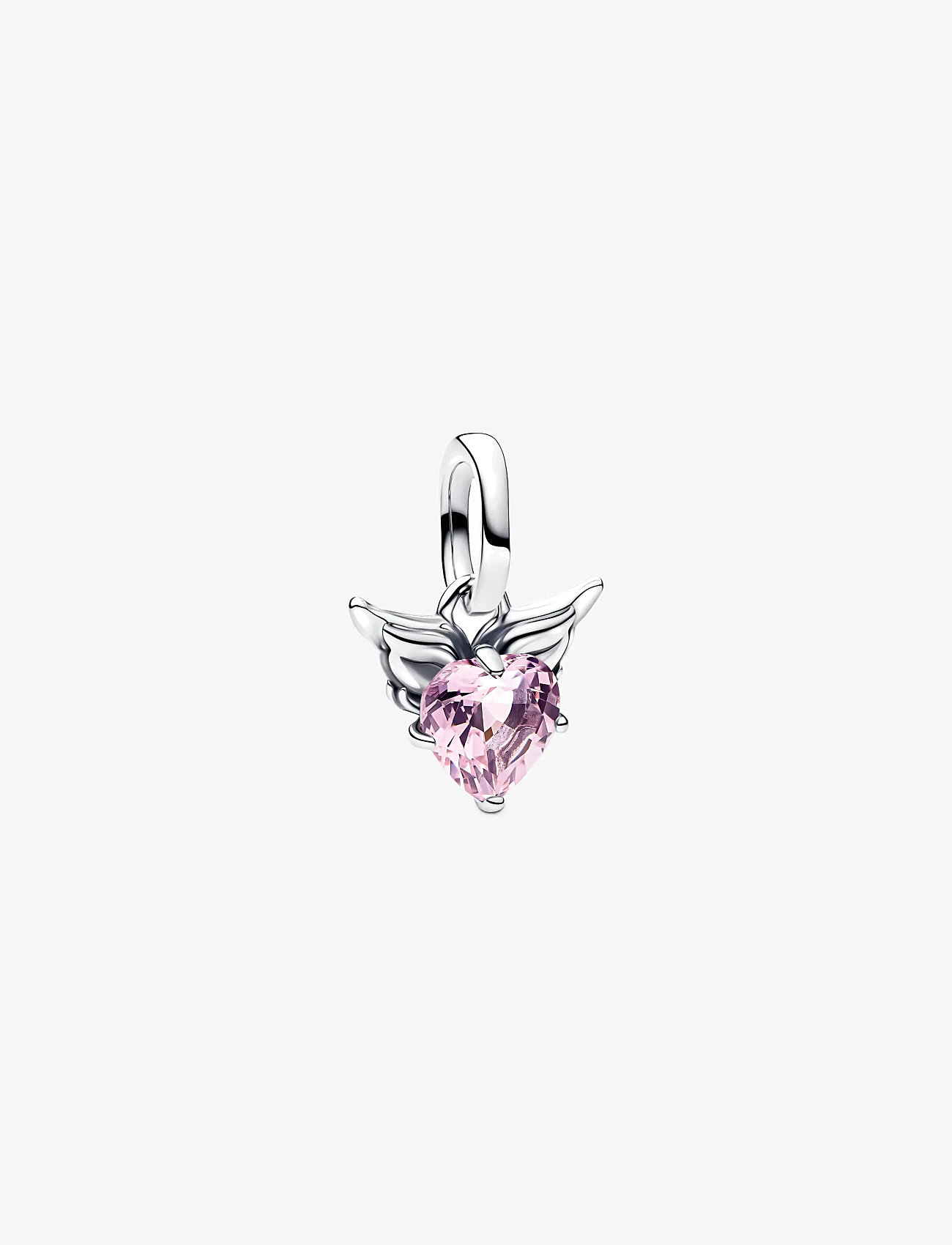 Pandora - Winged Heart Mini Dangle Charm - pink - 1