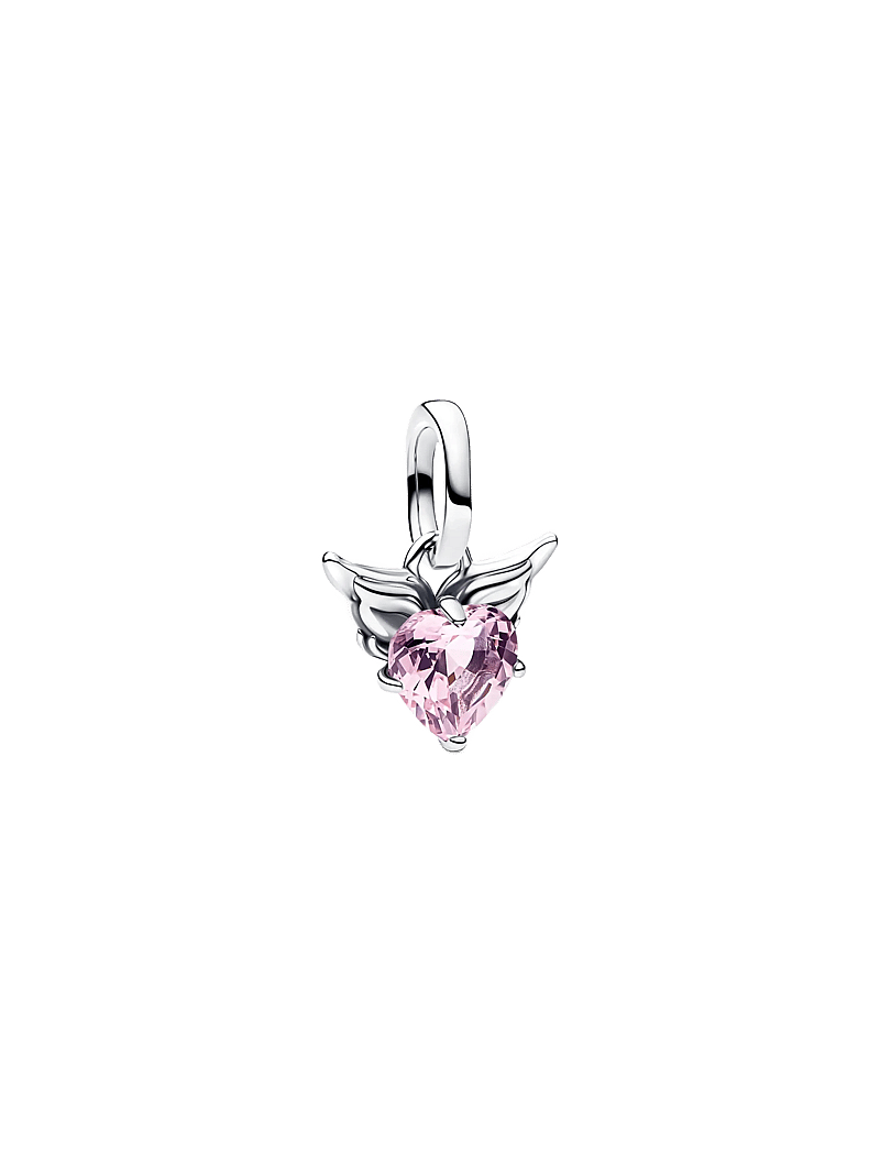Pandora - Winged Heart Mini Dangle Charm - anhänger - pink - 1