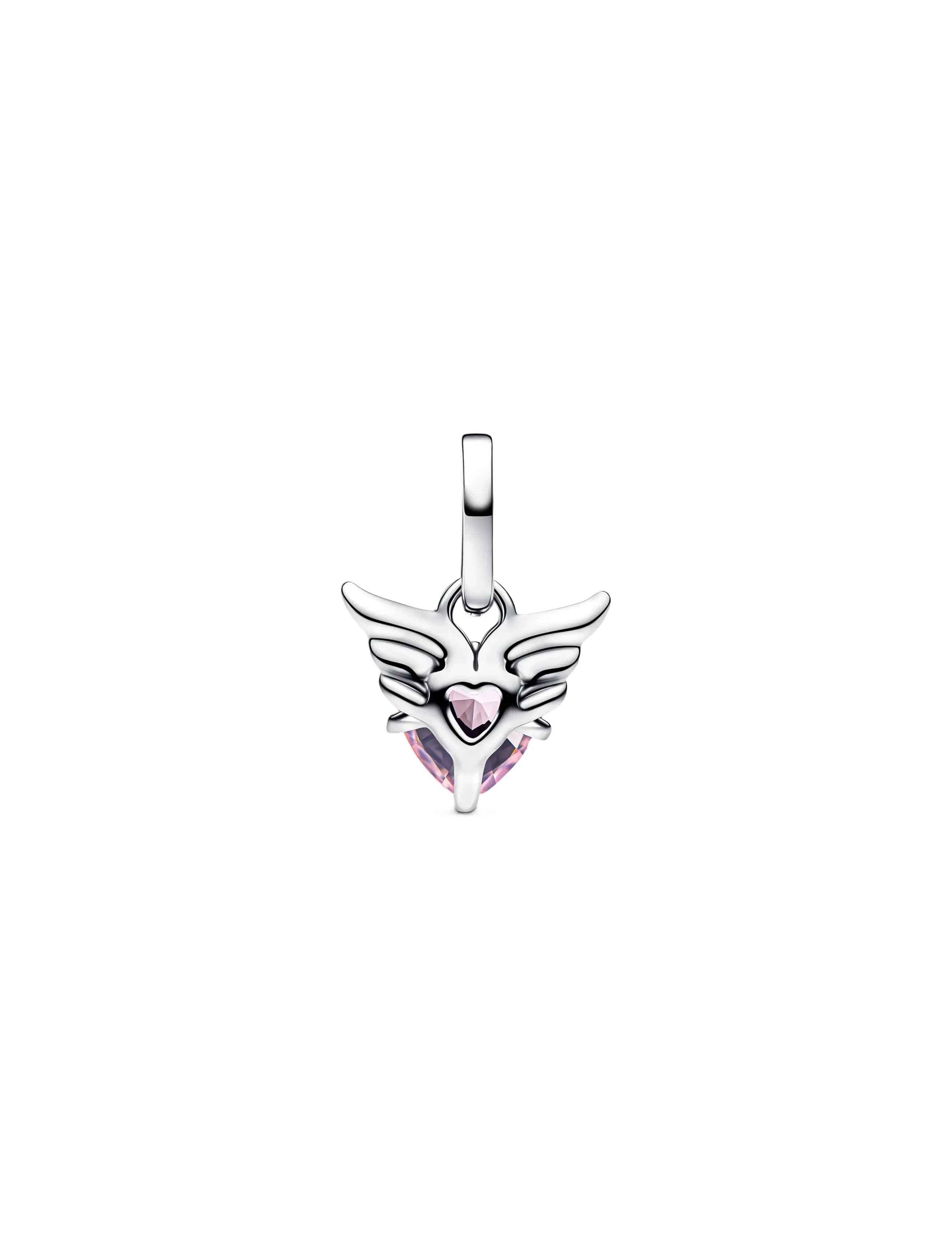 Pandora - Winged Heart Mini Dangle Charm - pendants - pink - 2