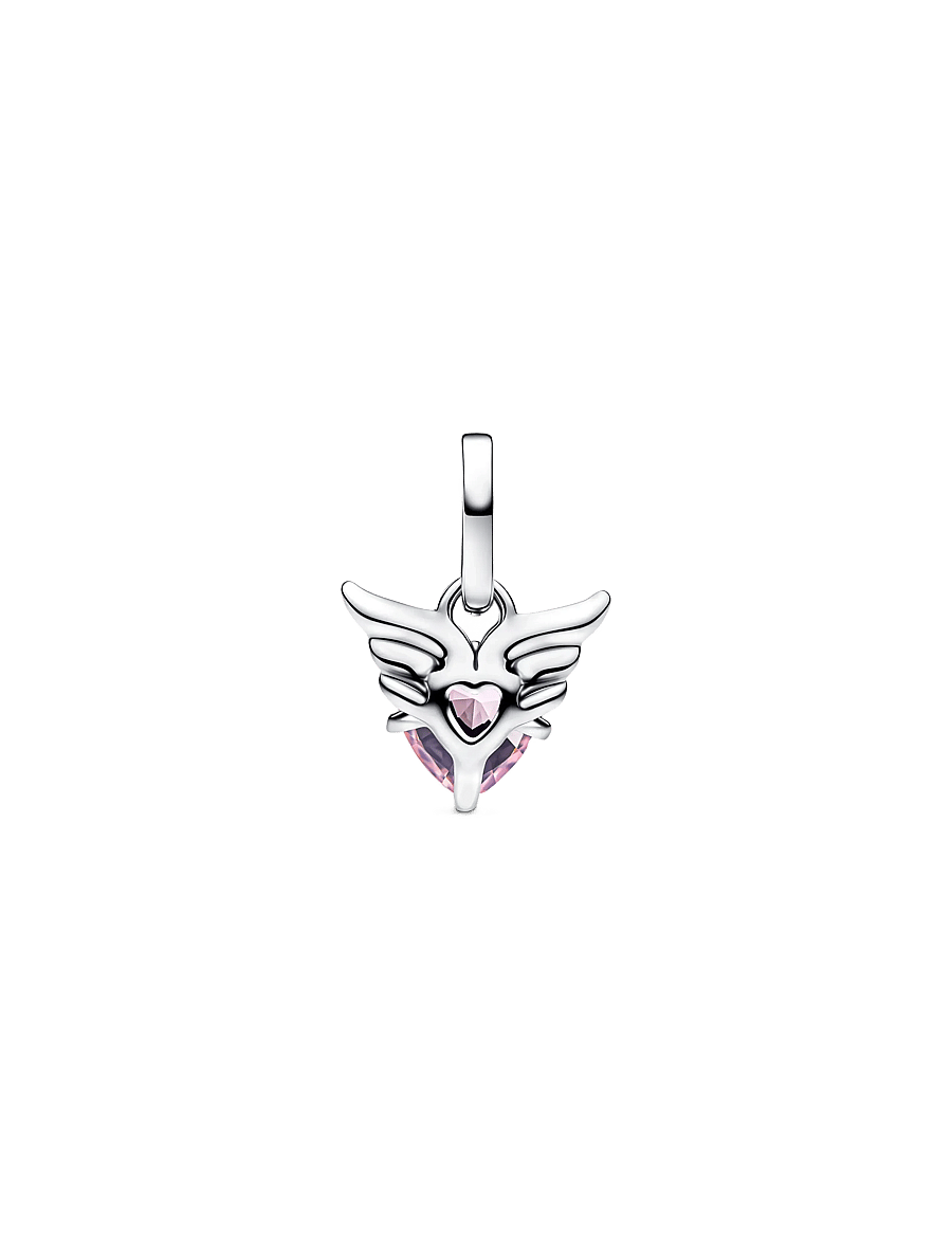 Pandora - Winged Heart Mini Dangle Charm - anhänger - pink - 2
