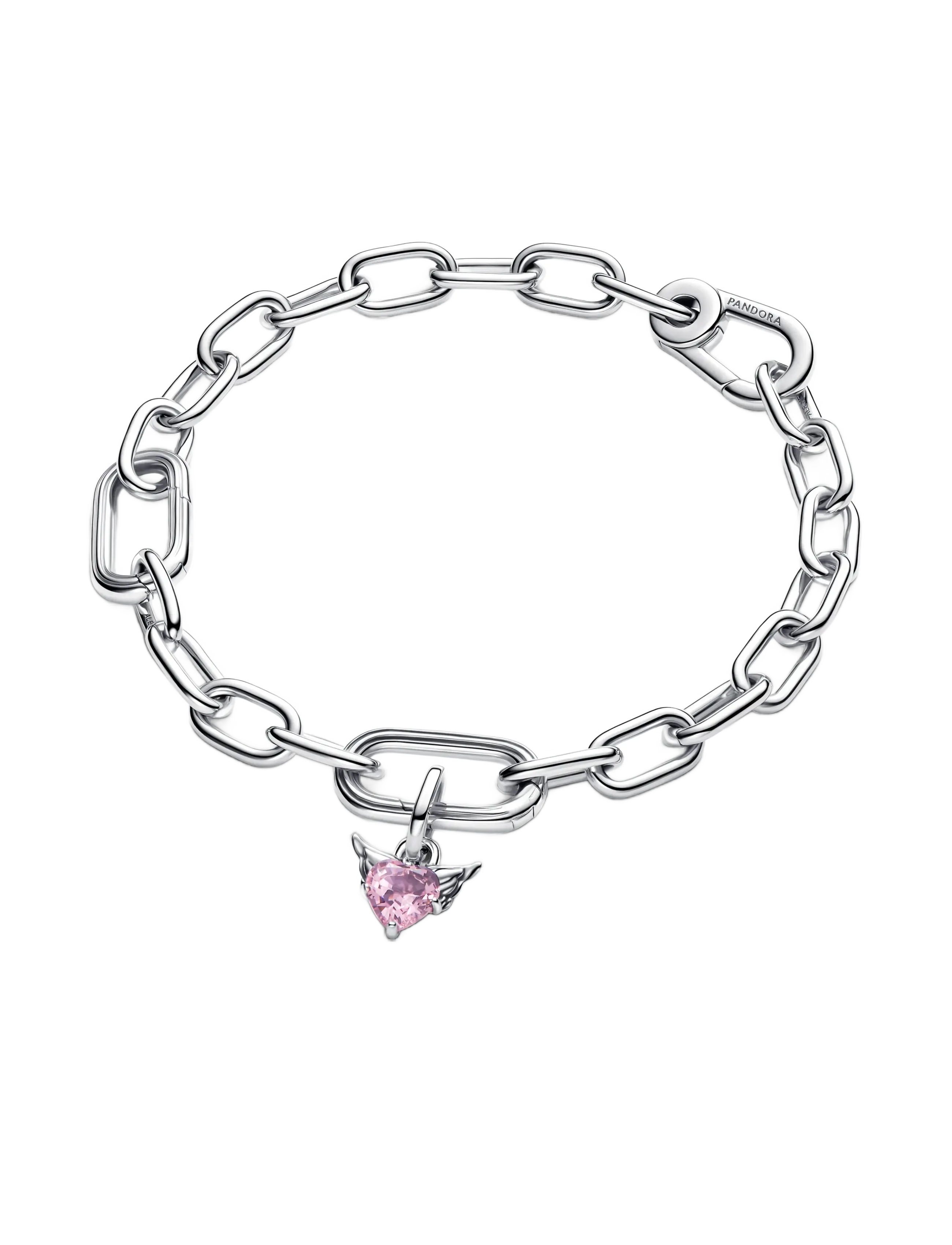 Pandora - Winged Heart Mini Dangle Charm - pendants - pink - 3