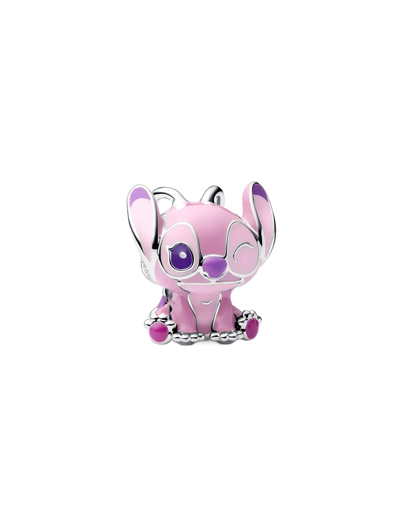 Disney Angel sterling silver charm with purple and pink enamel - PINK