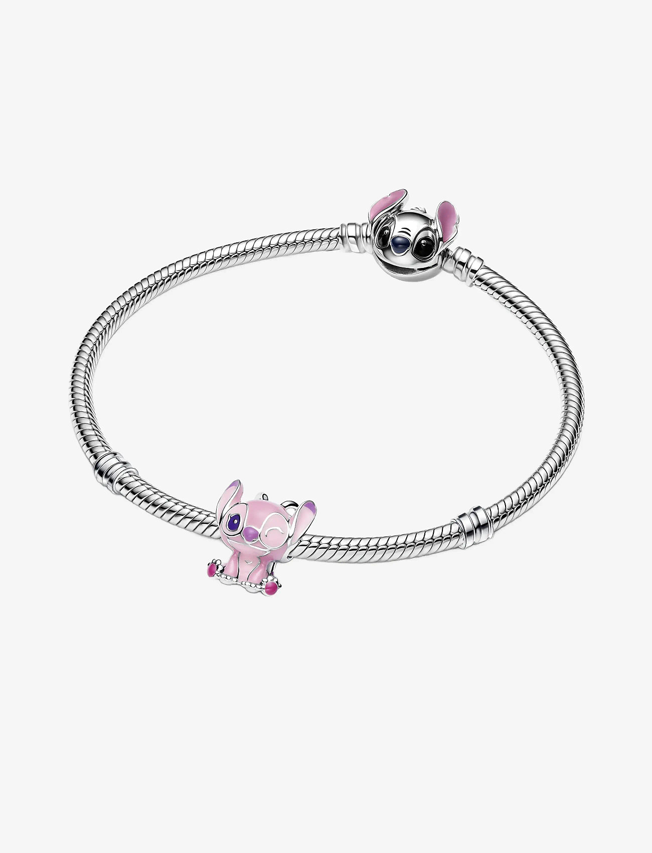 Pandora - Disney Angel sterling silver charm with purple and pink enamel - vedhæng - pink - 3