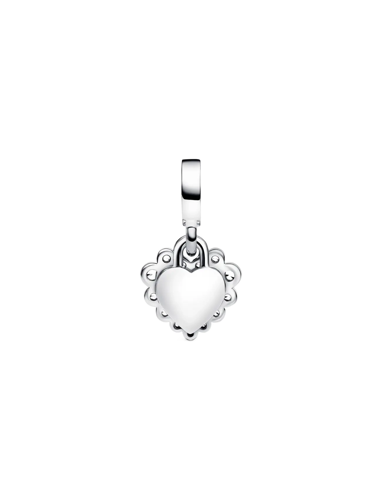 Pandora - Heart sterling silver double dangle with clear cubic zirconia and transparent resin - anhänger - clear - 2