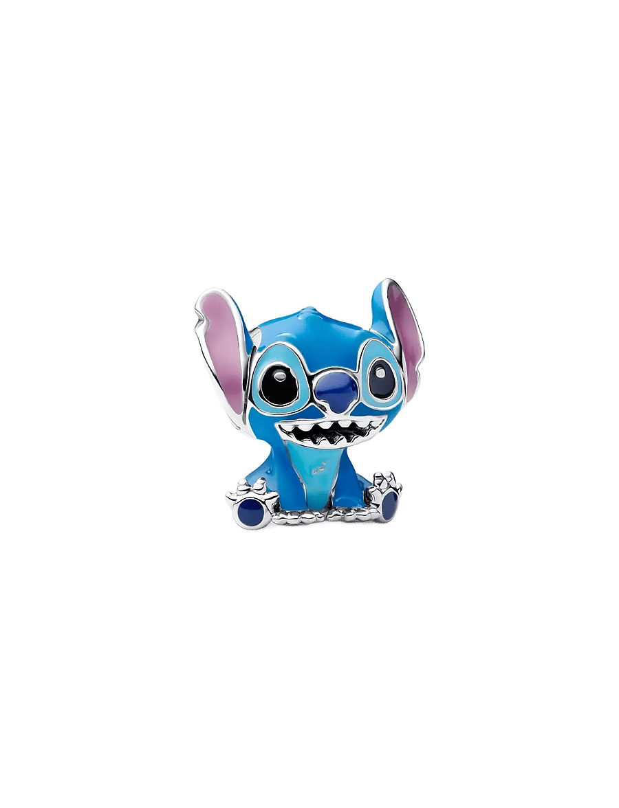 Pandora - Disney Stitch sterling silver charm with purple, blue and black enamel - vedhæng - blue - 1