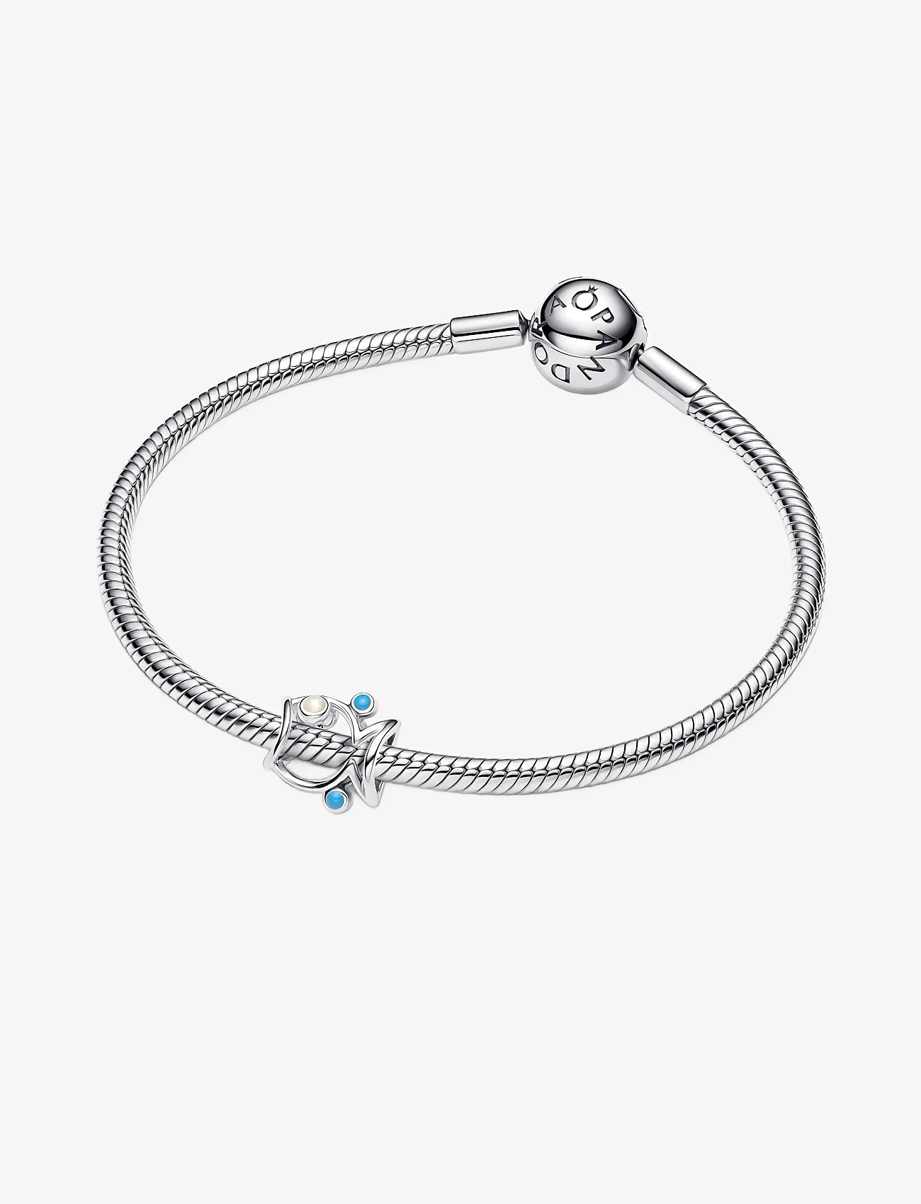 Pandora - Fish sterling silver charm with shimmering white and turquoise enamel - pendentifs - turquoise - 2