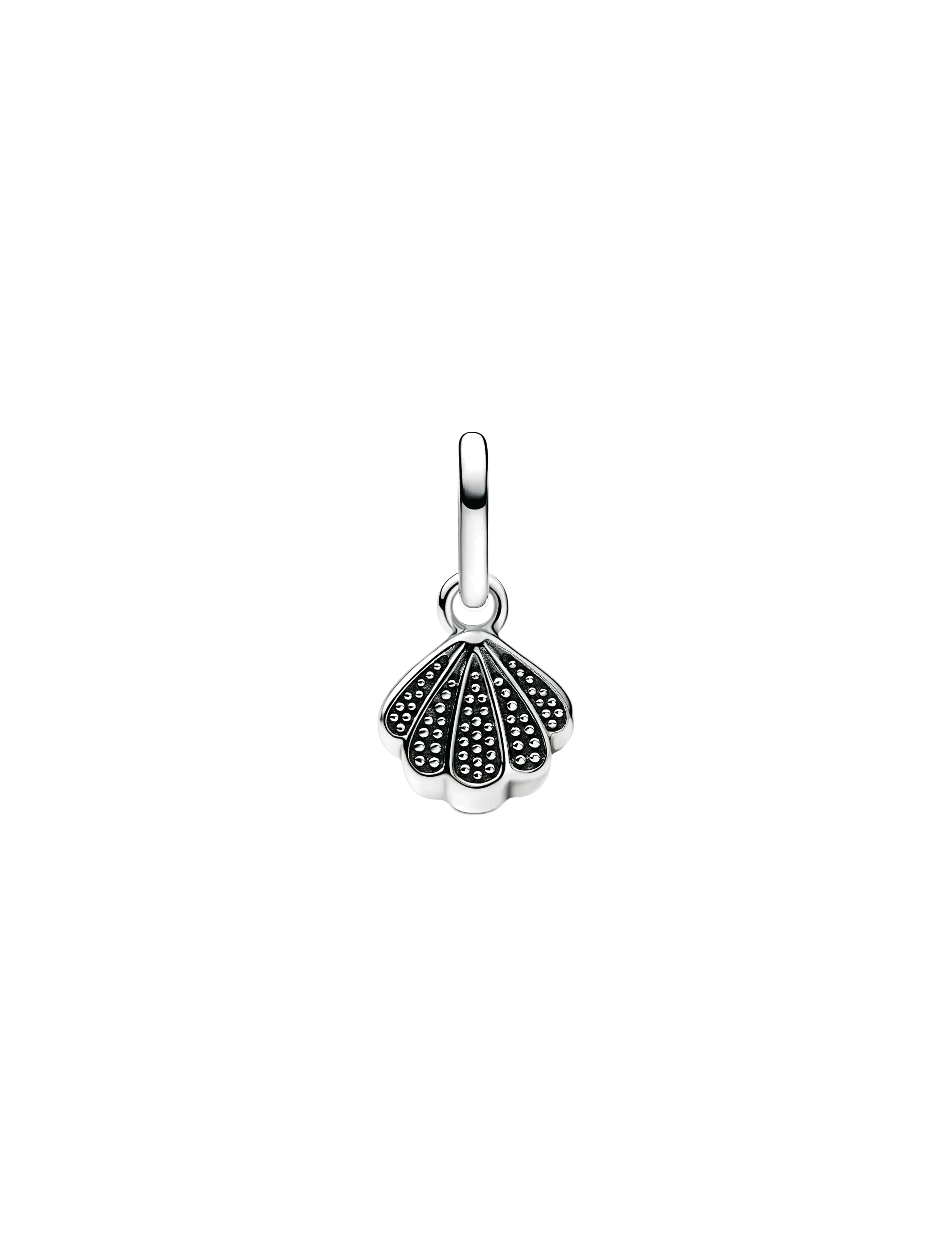 Pandora - Shell sterling silver mini dangle with clear cubic zirconia - pendants - clear - 2