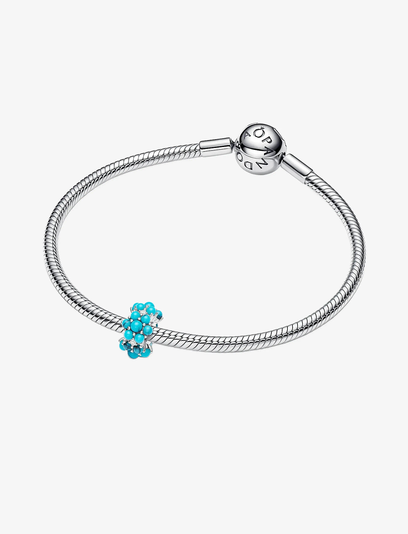 Pandora - Sterling silver charm with clear cubic zirconia and imitation turquoise - anhänger - turquoise - 2