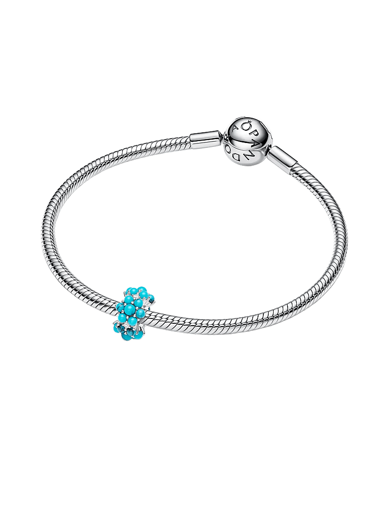 Pandora - Sterling silver charm with clear cubic zirconia and imitation turquoise - anhänger - turquoise - 2