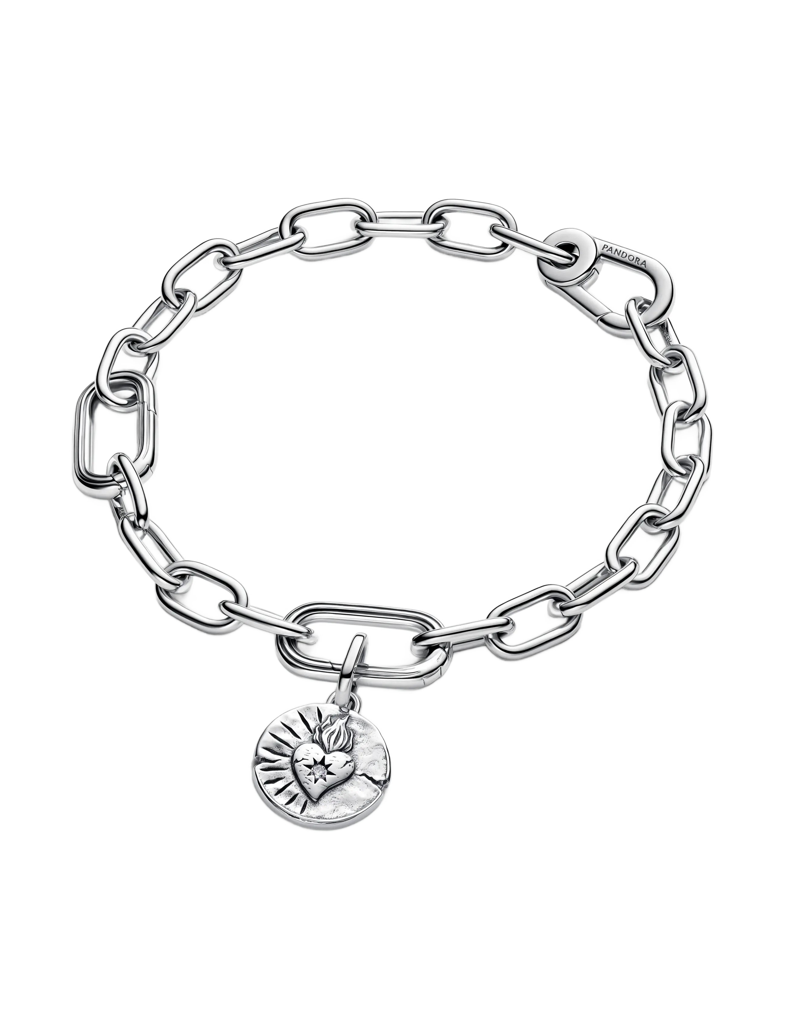 Pandora - Heart Medallion Charm - vedhæng - clear - 3