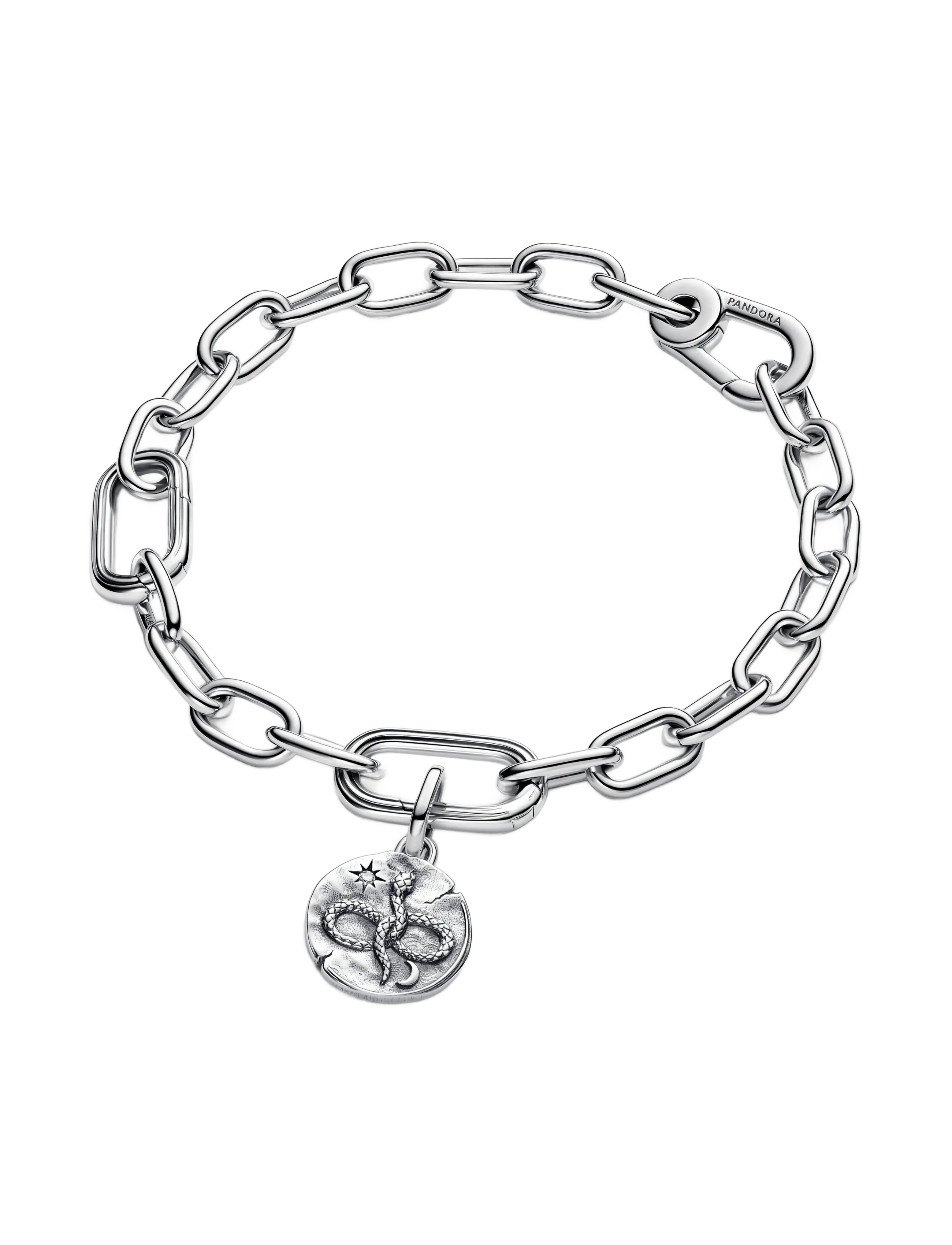 Pandora - Infinity Snake Medallion Charm - riipukset - clear - 3