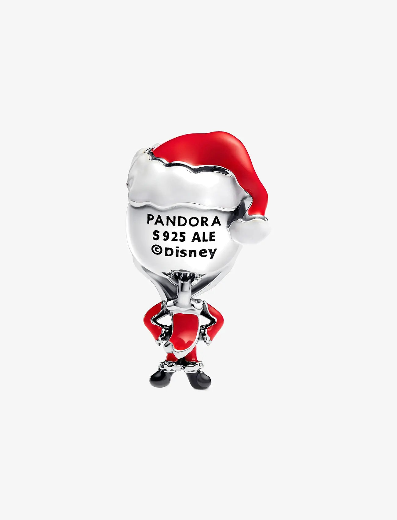 Pandora - Disney movable Jack Skellington sterling silver charm with black crystal, white, red and black ename - vedhæng - red - 2