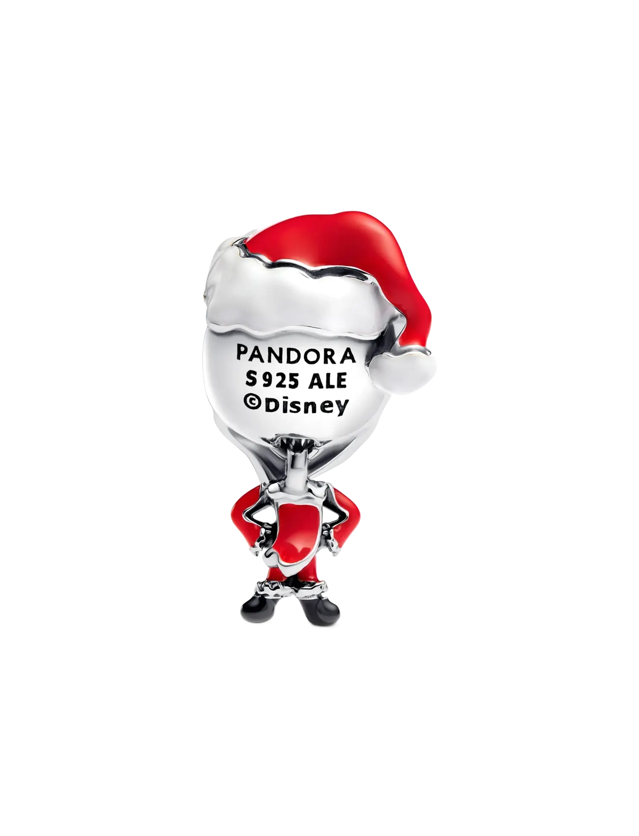Pandora - Disney movable Jack Skellington sterling silver charm with black crystal, white, red and black ename - pendentifs - red - 2